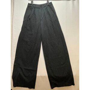Madewell pants womens 00 24 x 30 Harlow wide leg high rise NG521 black